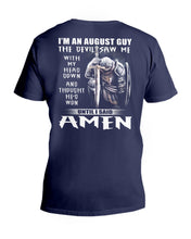 Load image into Gallery viewer, August Guy Amen Birthday Gift For Christian Guys V-Neck