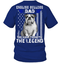 Load image into Gallery viewer, English Bulldog  - The Man - The Myth - The Legend Black T-Shirt Guys Tee