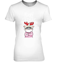Load image into Gallery viewer, Funny Merry Catmas Christmas Gift Shirt Ladies Tee
