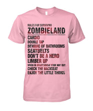 Load image into Gallery viewer, Zombieland Rules For Surviving Quote T-Shirt Guys Tee
