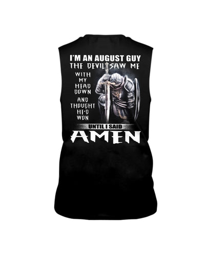 August Guy Amen Birthday Gift For Christian Unisex Long Sleeve