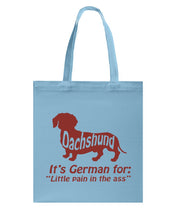 Load image into Gallery viewer, Dachshund German Shirt For Dachshunds Dog Lovers Basketweave Tote Bag
