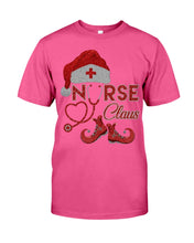 Load image into Gallery viewer, Merry Christmas Nurse Claus Black T-Shirt Guys Tee
