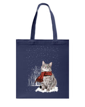 Load image into Gallery viewer, Cute Cat Christmas Gift For Cat Lovers Custom T-Shirt Basketweave Tote Bag
