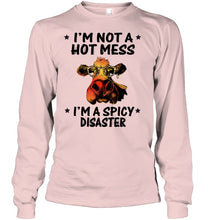 Load image into Gallery viewer, Heifer Not A Hot Mess Spicy Disaster Funny Quote Tee Unisex Long Sleeve