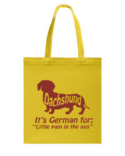 Load image into Gallery viewer, Dachshund German Shirt For Dachshunds Dog Lovers Basketweave Tote Bag