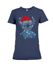 Load image into Gallery viewer, Merry Christmas Stitch Gift For Fans T-Shirt Ladies Tee