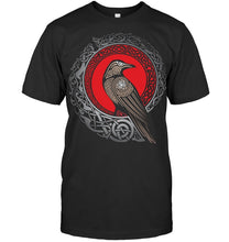 Load image into Gallery viewer, Viking Pattern Raven Mysterious T-Shirt Unisex Long Sleeve