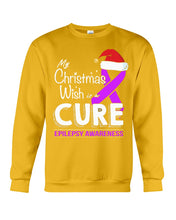Load image into Gallery viewer, Epilepsy Awareness - My Christmas Wish Is A Cure Sweatshirt