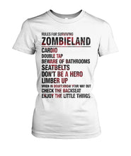 Load image into Gallery viewer, Zombieland Rules For Surviving Quote T-Shirt Ladies Tee