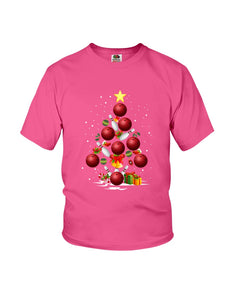 Bowling   Bowling Christmas Tree Christmas T-Shirt Youth Tee