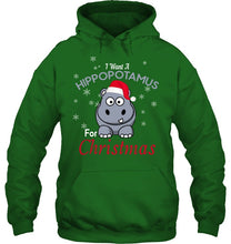 Load image into Gallery viewer, I Want A Hippopotamus For Christmas Shirt Hoodie