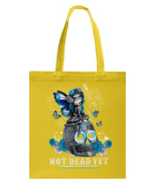 Load image into Gallery viewer, Diabetes Awareness Skull Custom Graphic Tee Basketweave Tote Bag