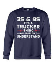 Load image into Gallery viewer, 3S And 8S Trucker Lovers Black T-Shirt Sweatshirt