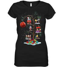 Load image into Gallery viewer, Christmas Gift On Tree Gift For Family T-Shirt Ladies V-Neck