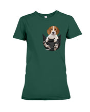 Load image into Gallery viewer, Beagle In The Pocket Funny T-Shirt Ladies Tee