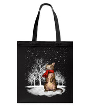 Load image into Gallery viewer, Merry Christmas - Bear Basketweave Tote Bag