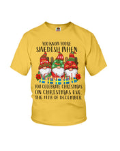 Load image into Gallery viewer, Swedish Christmas Gnome Cute Gift Tee Youth Tee