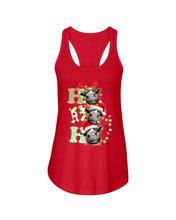 Load image into Gallery viewer, Funny Cows Ho Ho Ho Christmas Gift For Cow Lovers Ladies Flowy Tank