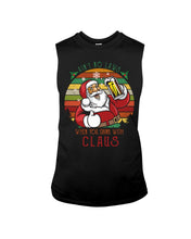 Load image into Gallery viewer, Santa Claus Beer Gift For Christmas Black T-Shirt Unisex Long Sleeve