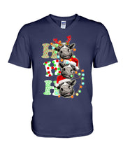 Load image into Gallery viewer, Funny Cows Ho Ho Ho Christmas Gift For Cow Lovers Guys V-Neck