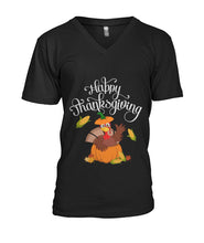 Load image into Gallery viewer, Happy Thanksgiving Funny Design Tshirt Guys V-Neck