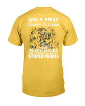 Load image into Gallery viewer, Grumpy Old Man Anger Issue For Stupid People Black T-Shirt Guys Tee