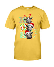 Load image into Gallery viewer, Funny Cows Ho Ho Ho Christmas Gift For Cow Lovers Guys Tee