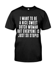 Load image into Gallery viewer, Dutch Woman Sweet Quote Name T-Shirt Ladies Flowy Tank