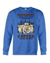 Load image into Gallery viewer, Solve Most Problems Camera Map Photography T-Shirt Sweatshirt