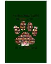 Load image into Gallery viewer, A Woman Cannot Survive On Books Alone T-Shirt Vertical Poster