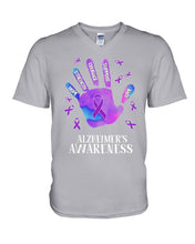 Load image into Gallery viewer, Alzheimers Awareness T-Shirt Guys V-Neck