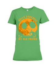 Load image into Gallery viewer, Darkness My Old Friend Halloween T-Shirt Ladies Tee