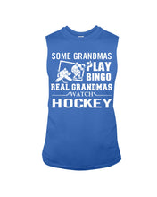 Load image into Gallery viewer, Real Grandmas Hockey Bingo Funny T-Shirt Unisex Long Sleeve