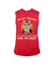 Load image into Gallery viewer, Cat Lovers T-Shirt Not Arguing Just Explaining Unisex Long Sleeve
