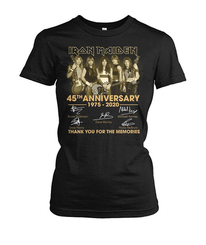 45Th Anniversary Iron Maiden 1975-2020 T-Shirt Ladies Tee