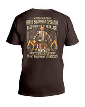 Load image into Gallery viewer, Heavy Equipment Operator Black T-Shirt Guys V-Neck