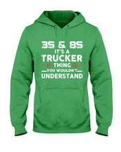 Load image into Gallery viewer, 3S And 8S Trucker Lovers Black T-Shirt Hoodie