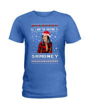 Load image into Gallery viewer, Demi Lovato All I Want For Christmas Is Shmoney Ladies Tee