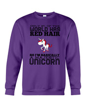 Load image into Gallery viewer, Redhead Unicorn Gift For Fans Funny T-Shirt Sweatshirt