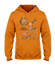 Load image into Gallery viewer, Flamingo Happy Thanksgiving Hoodie