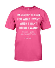 Load image into Gallery viewer, Grumpy Old Man July Wife Black Quote T-Shirt Guys Tee