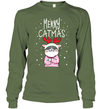 Load image into Gallery viewer, Funny Merry Catmas Christmas Gift Shirt Unisex Long Sleeve