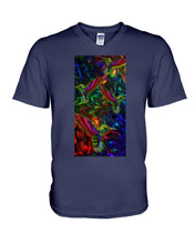 Load image into Gallery viewer, Hummingbird Cosmic Light Color Black T-Shirt Guys V-Neck