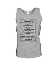 Load image into Gallery viewer, Italian Say Goodbye Funny Tee Unisex Tank Top