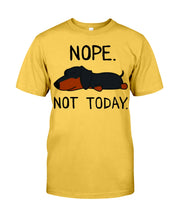 Load image into Gallery viewer, Nope Dachshund Not Today Guys Tee