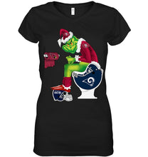 Load image into Gallery viewer, Funny Grinch San Francisco 49Ers Christmas Gift Tee Ladies V-Neck