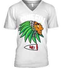 Load image into Gallery viewer, Chiefin Kansas City Chiefs Gift For Fans T-Shirt Guys V-Neck