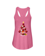 Load image into Gallery viewer, Bowling   Bowling Christmas Tree Christmas T-Shirt Ladies Flowy Tank