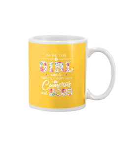 A Girl Who Is Happy With Cameras And Dogs Gift For Dog Lovers T-Shirt Mug